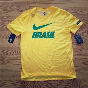NWT Nike Dri-Fit Brasil Football Brazil T-Shirt